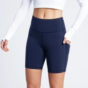 Brand New Athleta Navy Ultimate Stash Pocket 7" Short